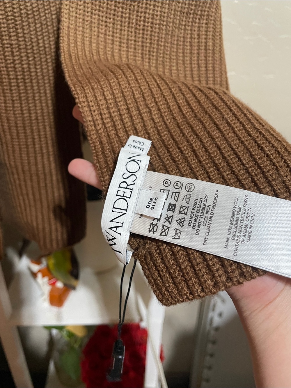 JW Anderson Ribbed Gradient Brown Tan Scarf - Picture 2 of 3